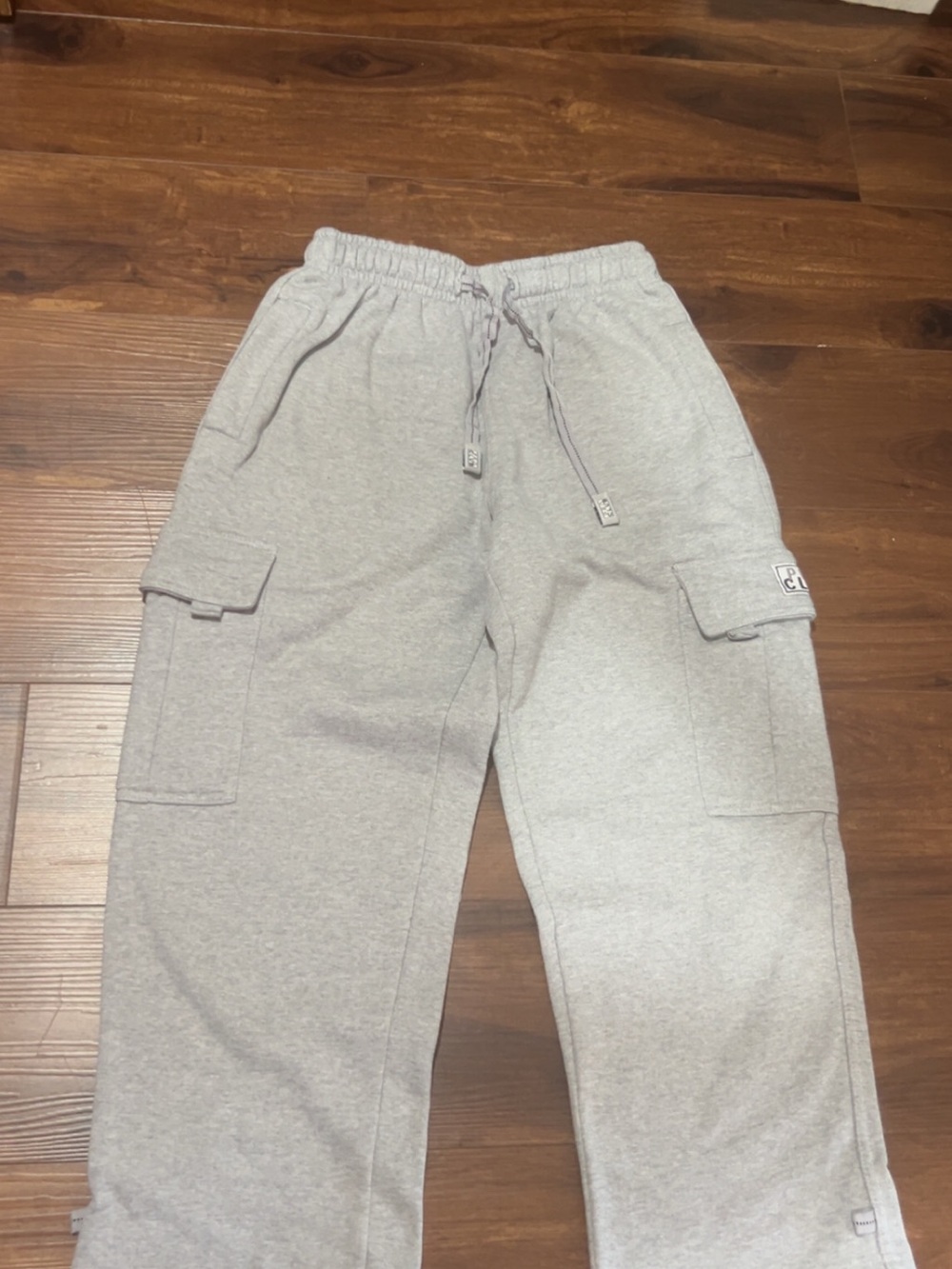 Pro club men’s Cargo Sweatpants - Light Gray